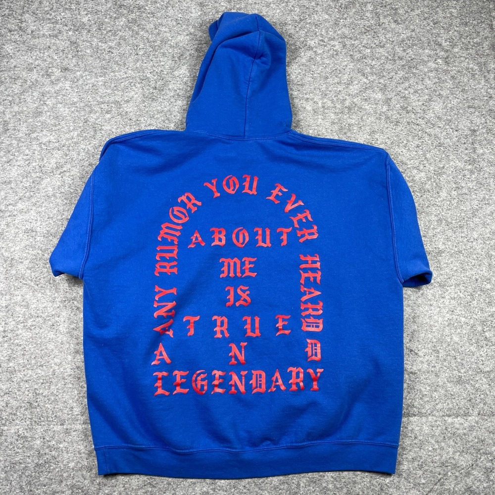 Kanye West Hoodie Mens XL Blue I Feel Like Pablo Yeezy MSG Listening Party RARE